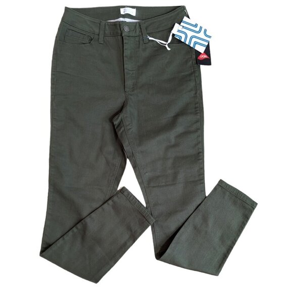 Market & Spruce Olive Green Denim Skinny Jeans - Picture 2 of 7